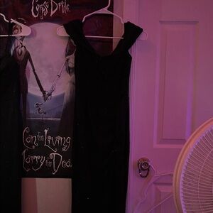 Windsor Black Glitter Long Sleeve Dress